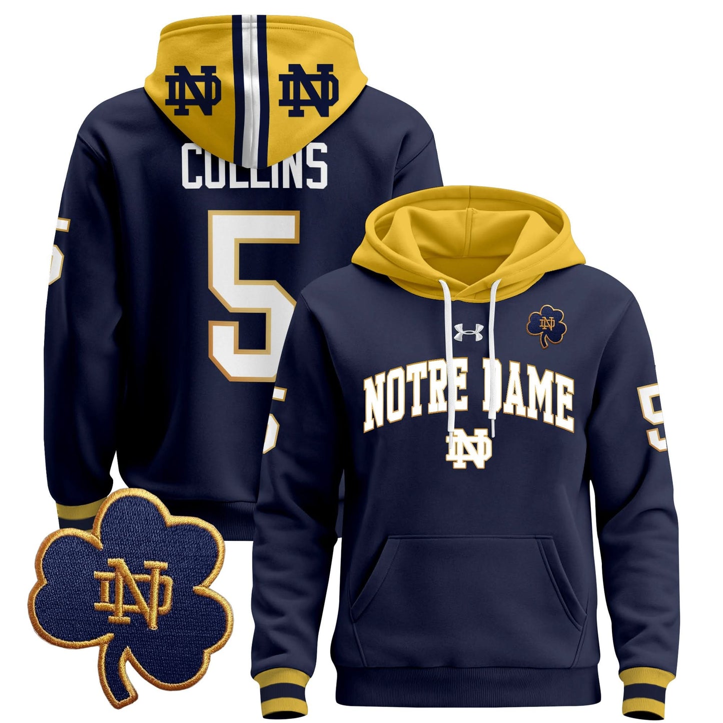Notre Dame Fighting Irish 2024 Pullover Hoodie V2 - All Stitched
