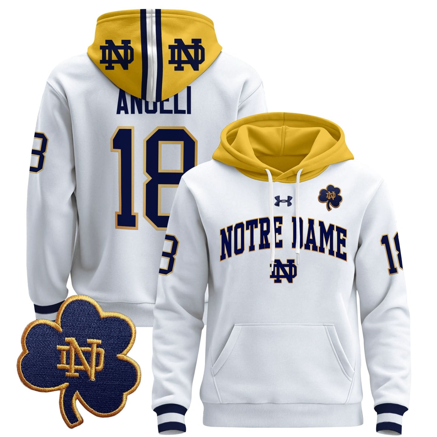 Notre Dame Fighting Irish 2024 Pullover Hoodie V2 - All Stitched