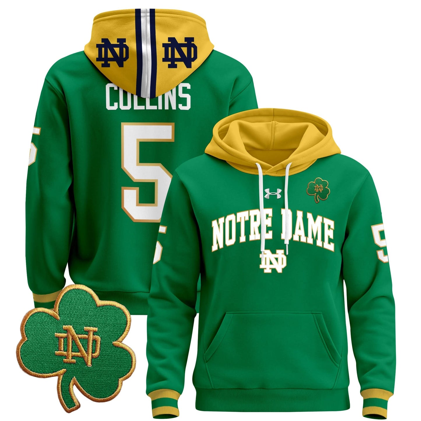 Notre Dame Fighting Irish 2024 Pullover Hoodie V2 - All Stitched