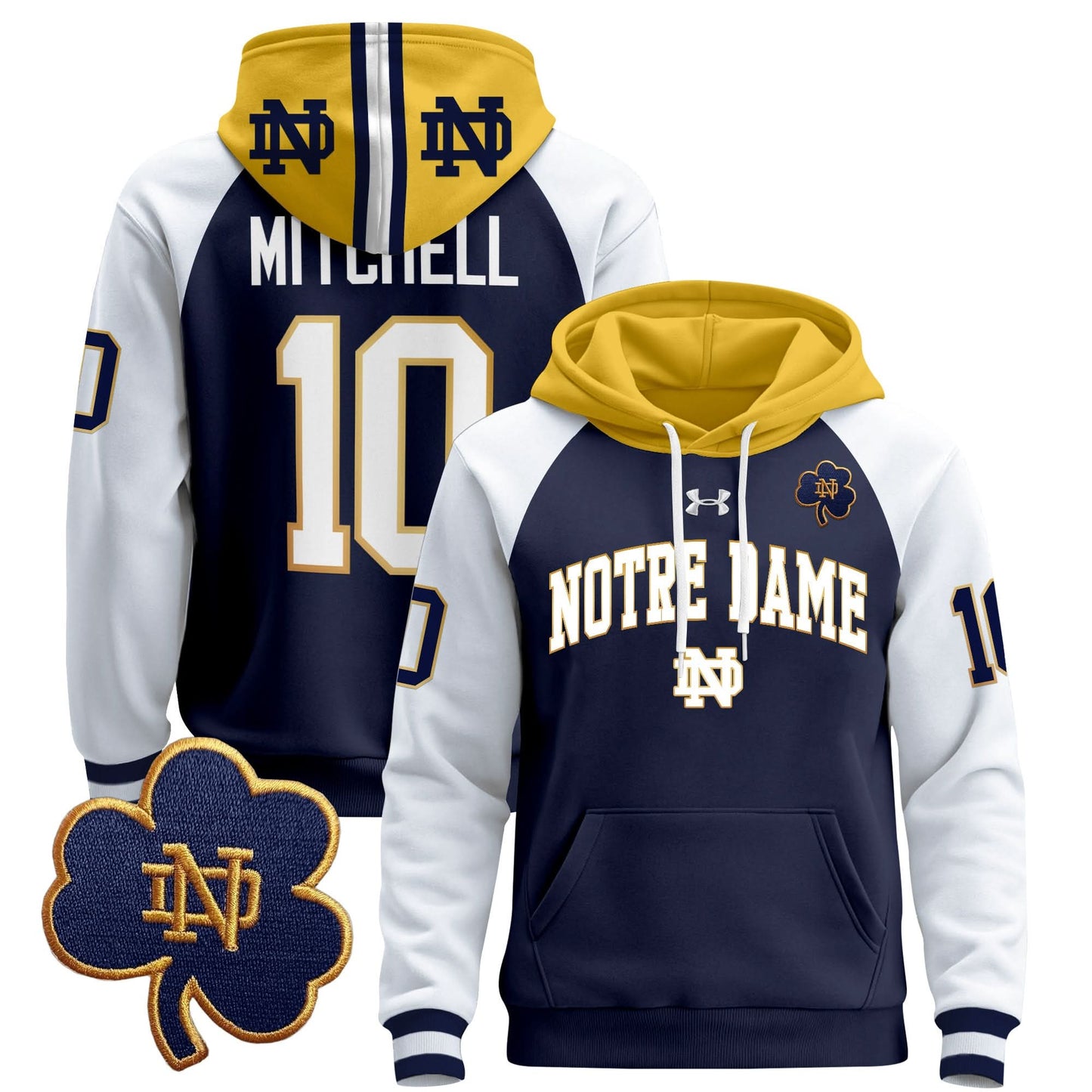 Notre Dame Fighting Irish 2024 Pullover Hoodie V2 - All Stitched