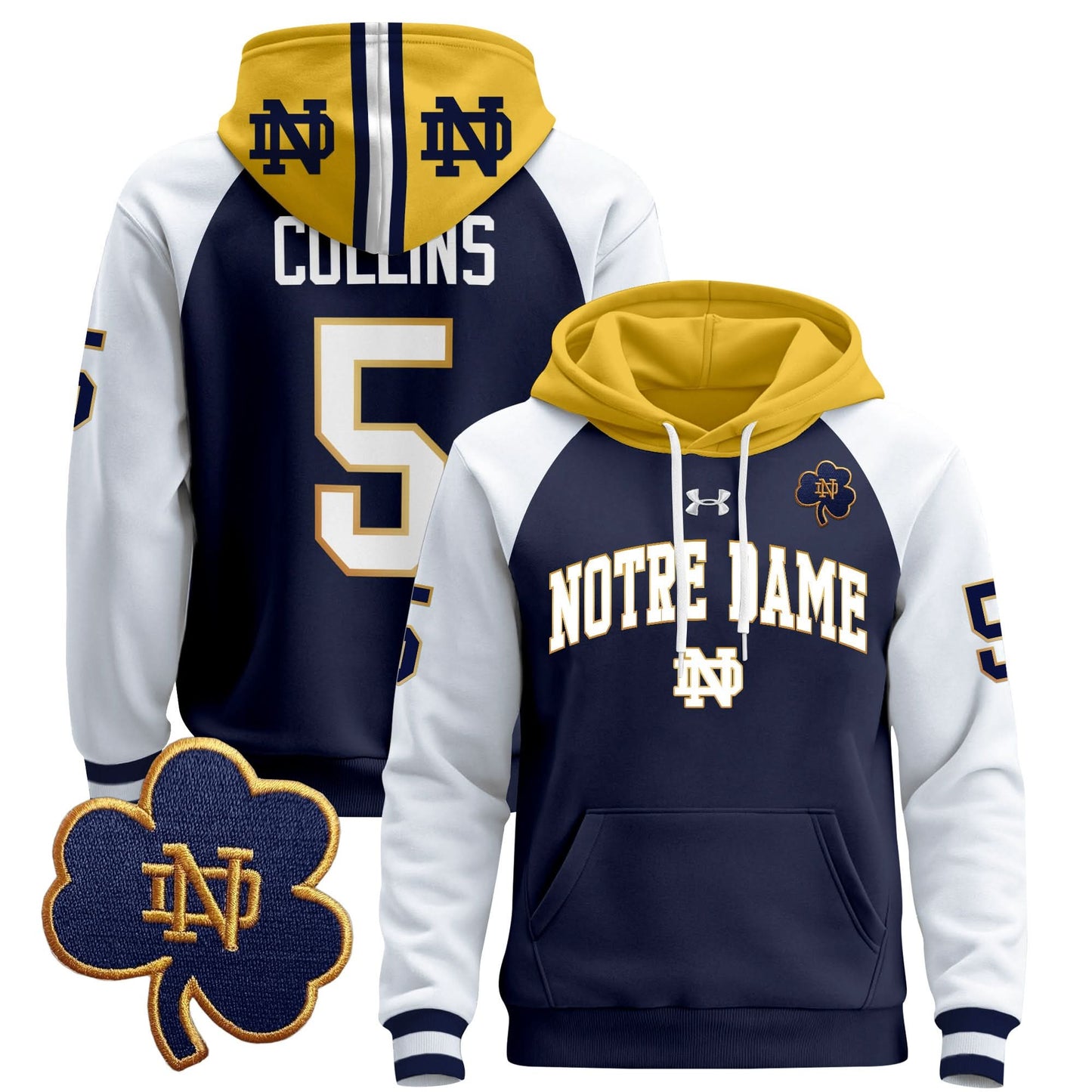 Notre Dame Fighting Irish 2024 Pullover Hoodie V2 - All Stitched