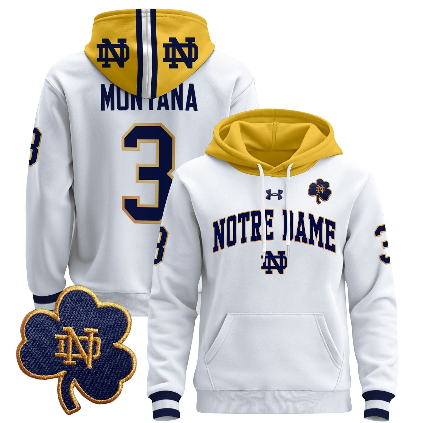 Notre Dame Fighting Irish 2024 Pullover Hoodie V2 - All Stitched