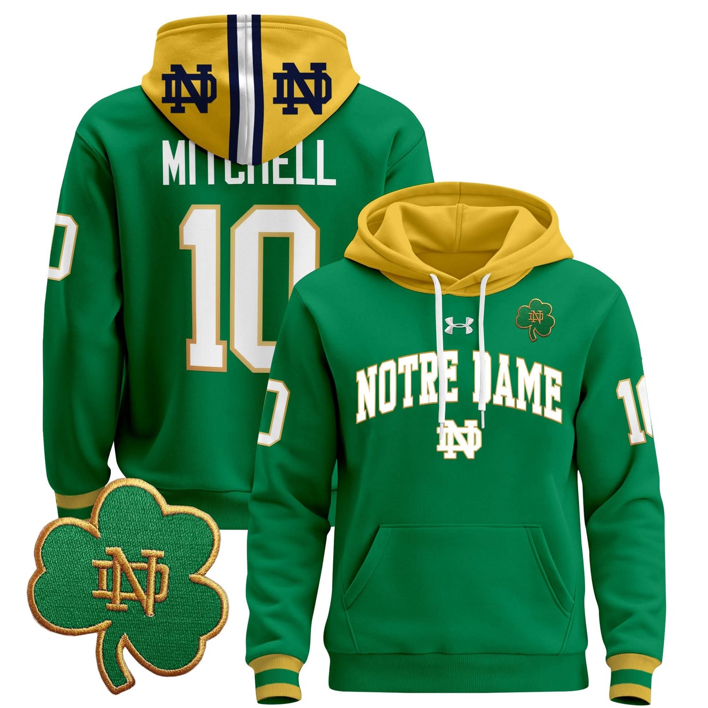 Notre Dame Fighting Irish 2024 Pullover Hoodie V2 - All Stitched
