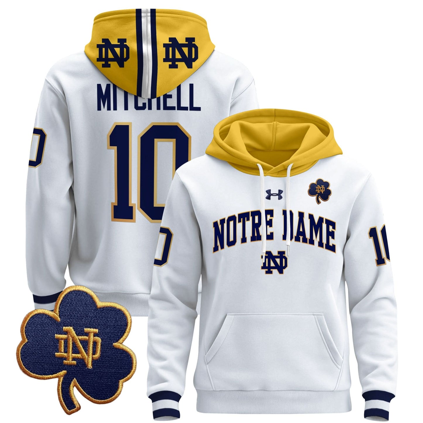 Notre Dame Fighting Irish 2024 Pullover Hoodie V2 - All Stitched