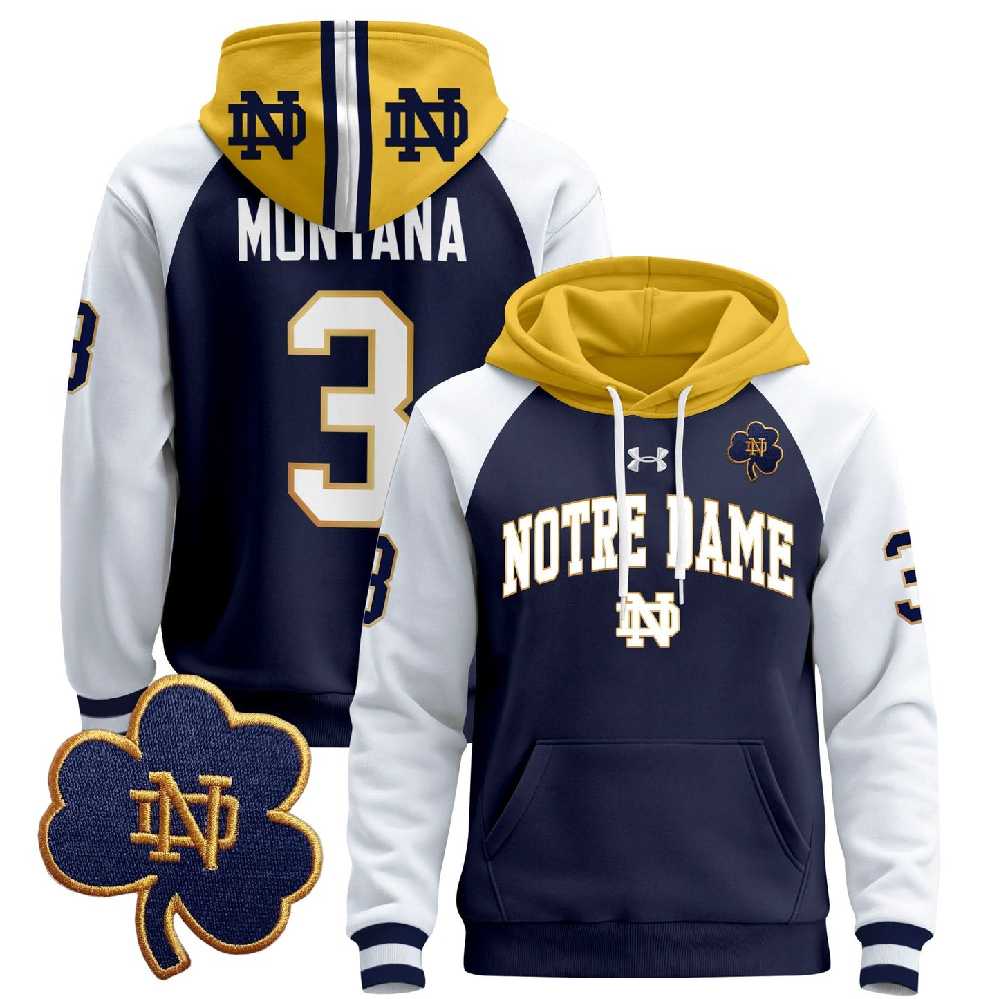 Notre Dame Fighting Irish 2024 Pullover Hoodie V2 - All Stitched