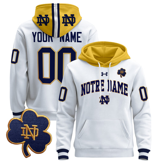 Notre Dame Fighting Irish 2024 Custom Pullover Hoodie V2 - All Stitched