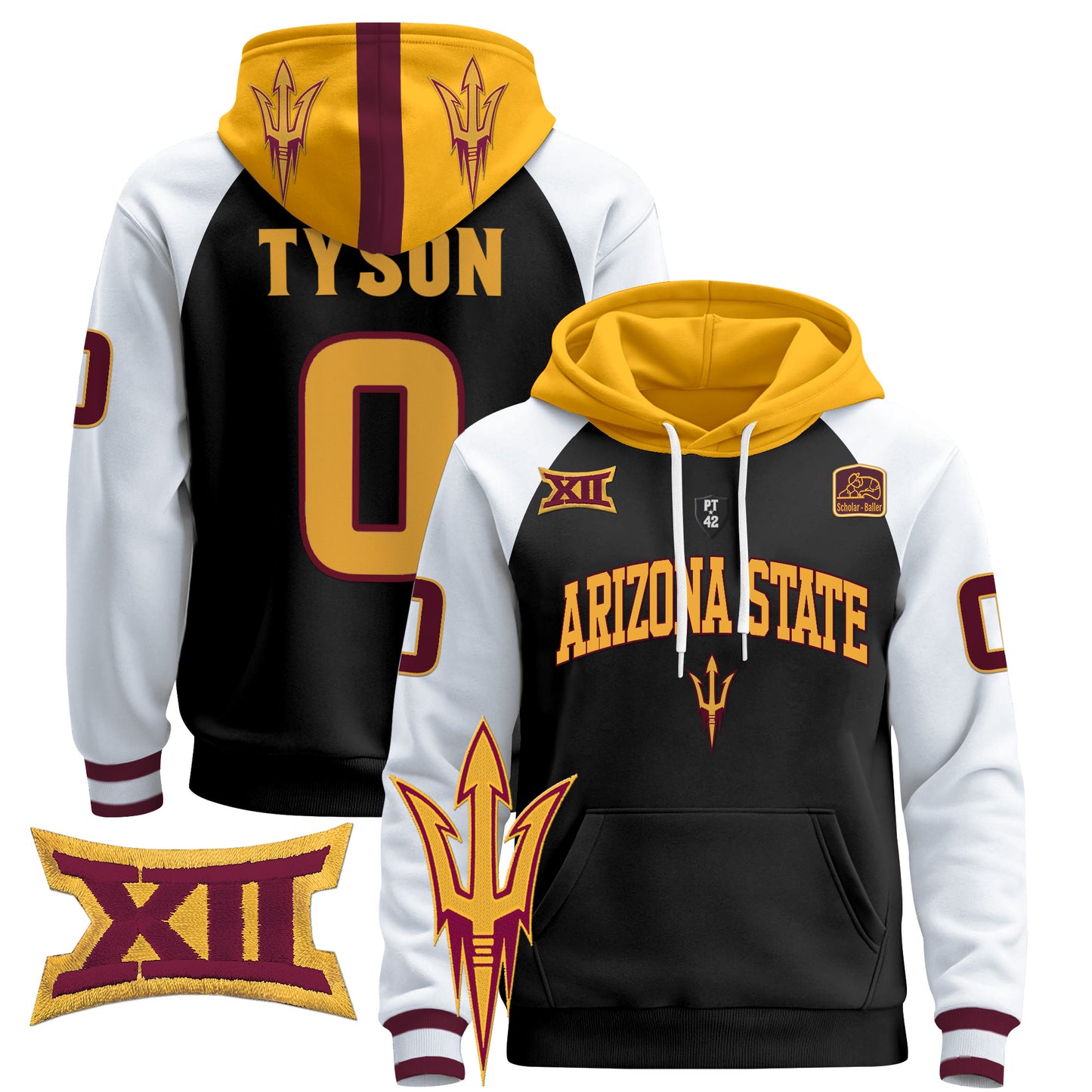 Arizona State Sun Devils 2024 Pullover Hoodie V2 - All Stitched