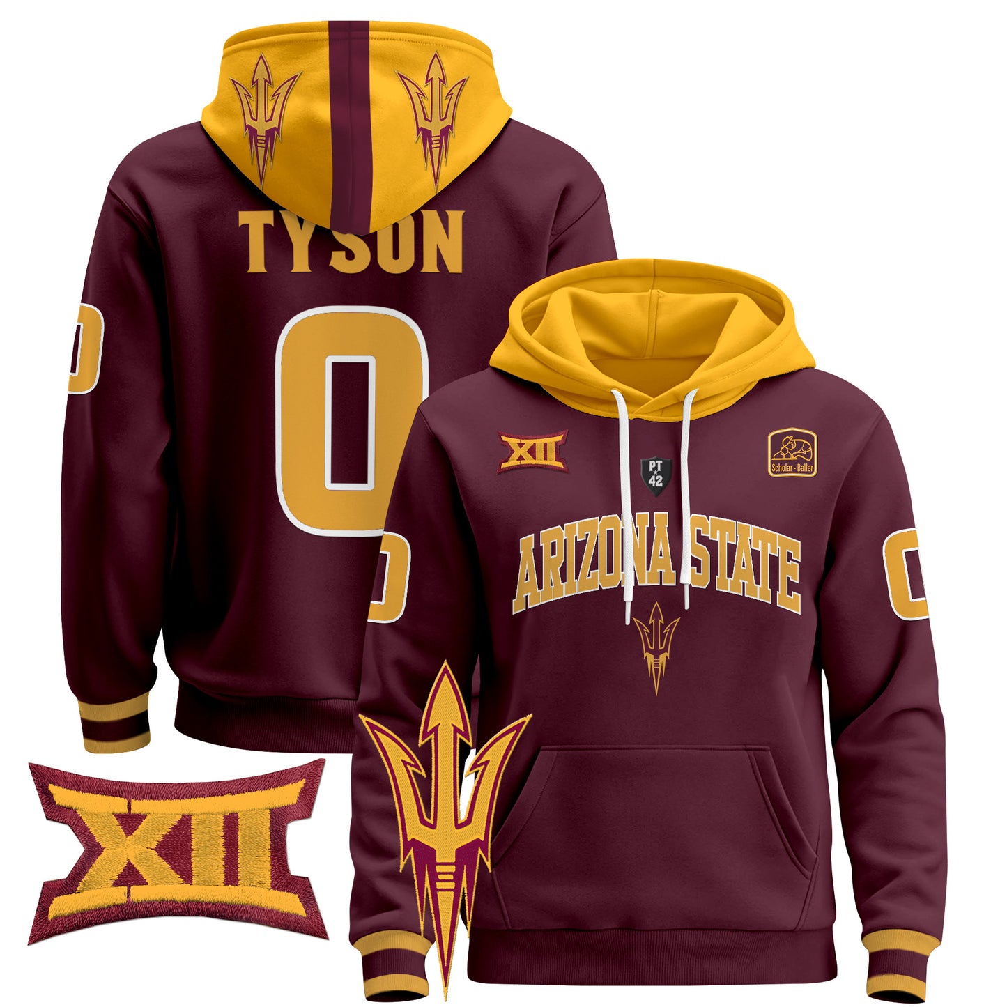 Arizona State Sun Devils 2024 Pullover Hoodie V2 - All Stitched