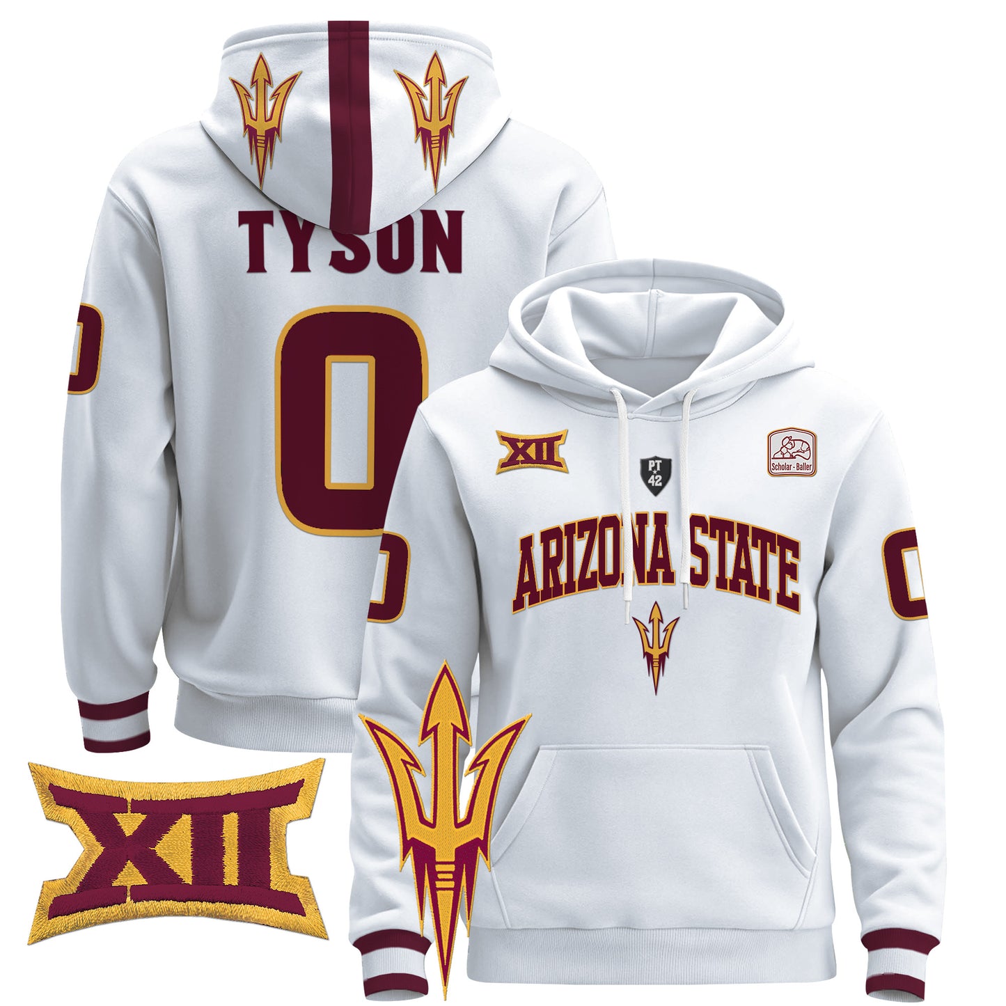 Arizona State Sun Devils 2024 Pullover Hoodie V2 - All Stitched