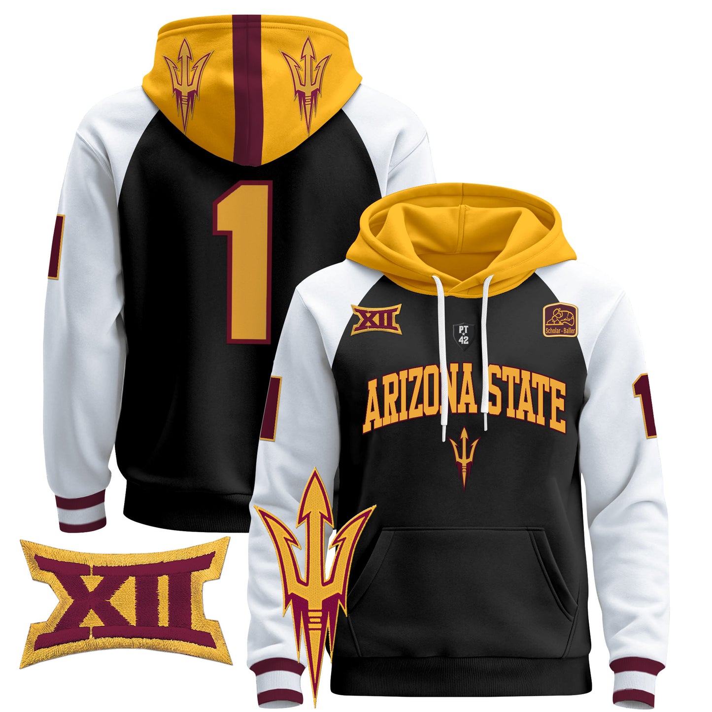 Arizona State Sun Devils 2024 Pullover Hoodie V2 - All Stitched