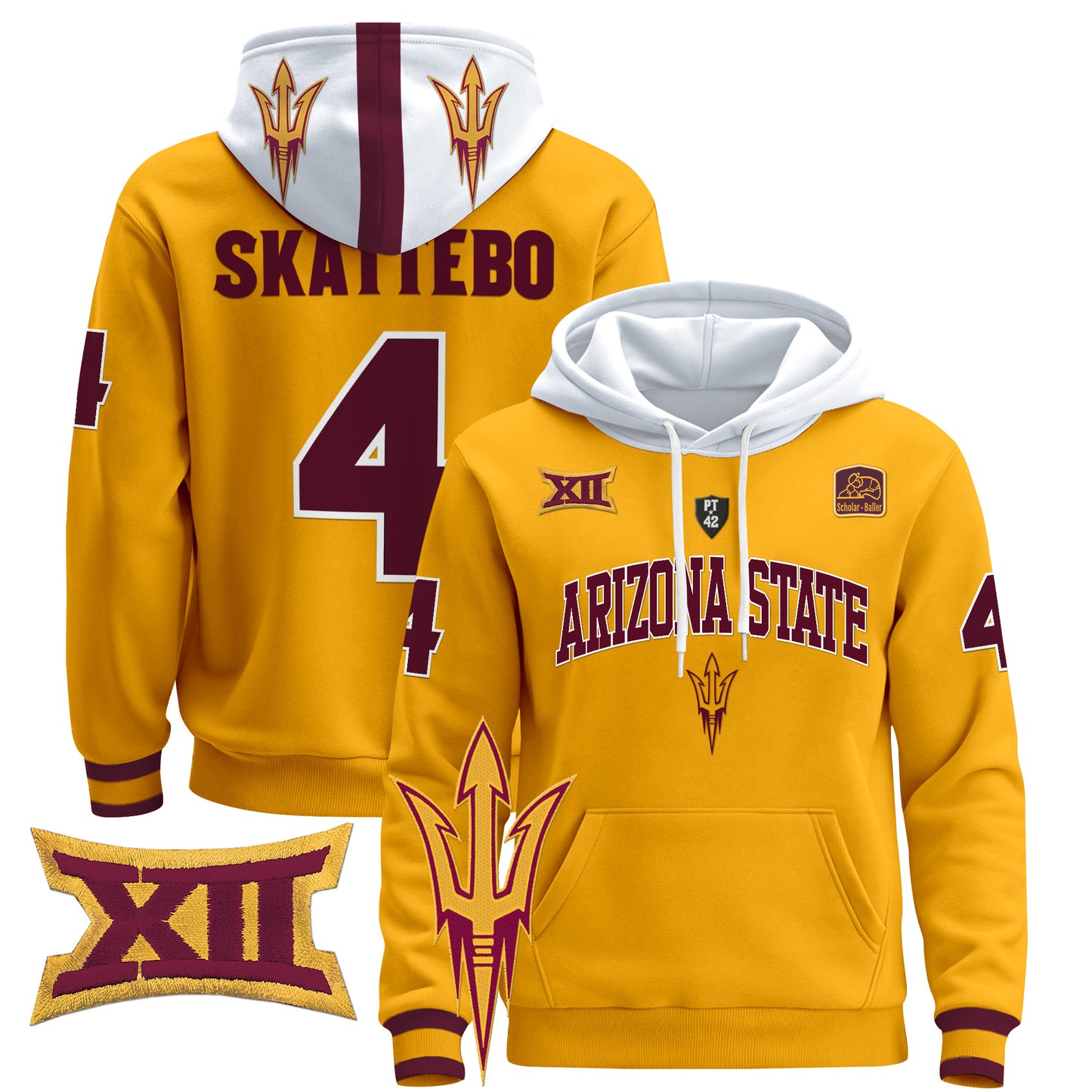 Arizona State Sun Devils 2024 Pullover Hoodie V2 - All Stitched