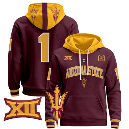 Arizona State Sun Devils 2024 Pullover Hoodie V2 - All Stitched