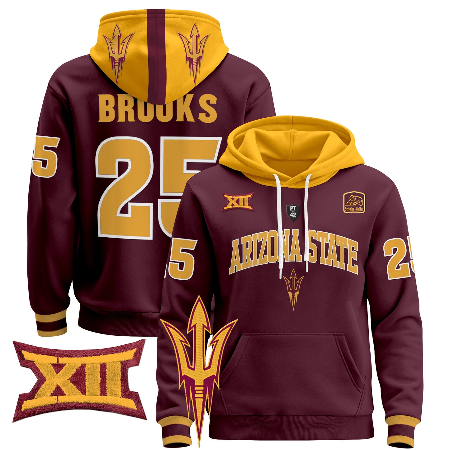 Arizona State Sun Devils 2024 Pullover Hoodie V2 - All Stitched