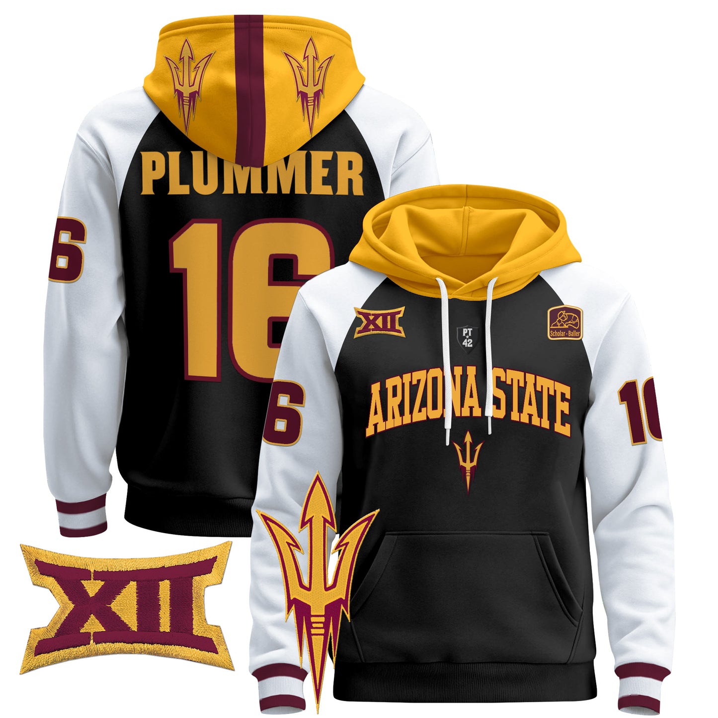 Arizona State Sun Devils 2024 Pullover Hoodie V2 - All Stitched