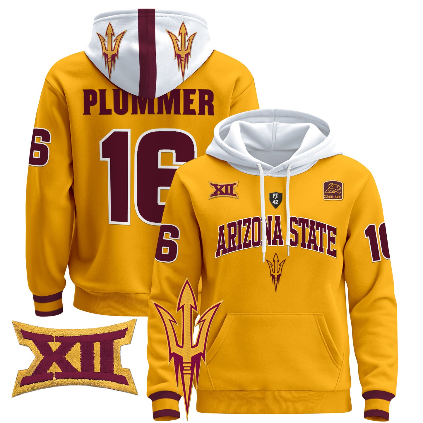 Arizona State Sun Devils 2024 Pullover Hoodie V2 - All Stitched