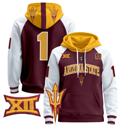 Arizona State Sun Devils 2024 Pullover Hoodie V2 - All Stitched