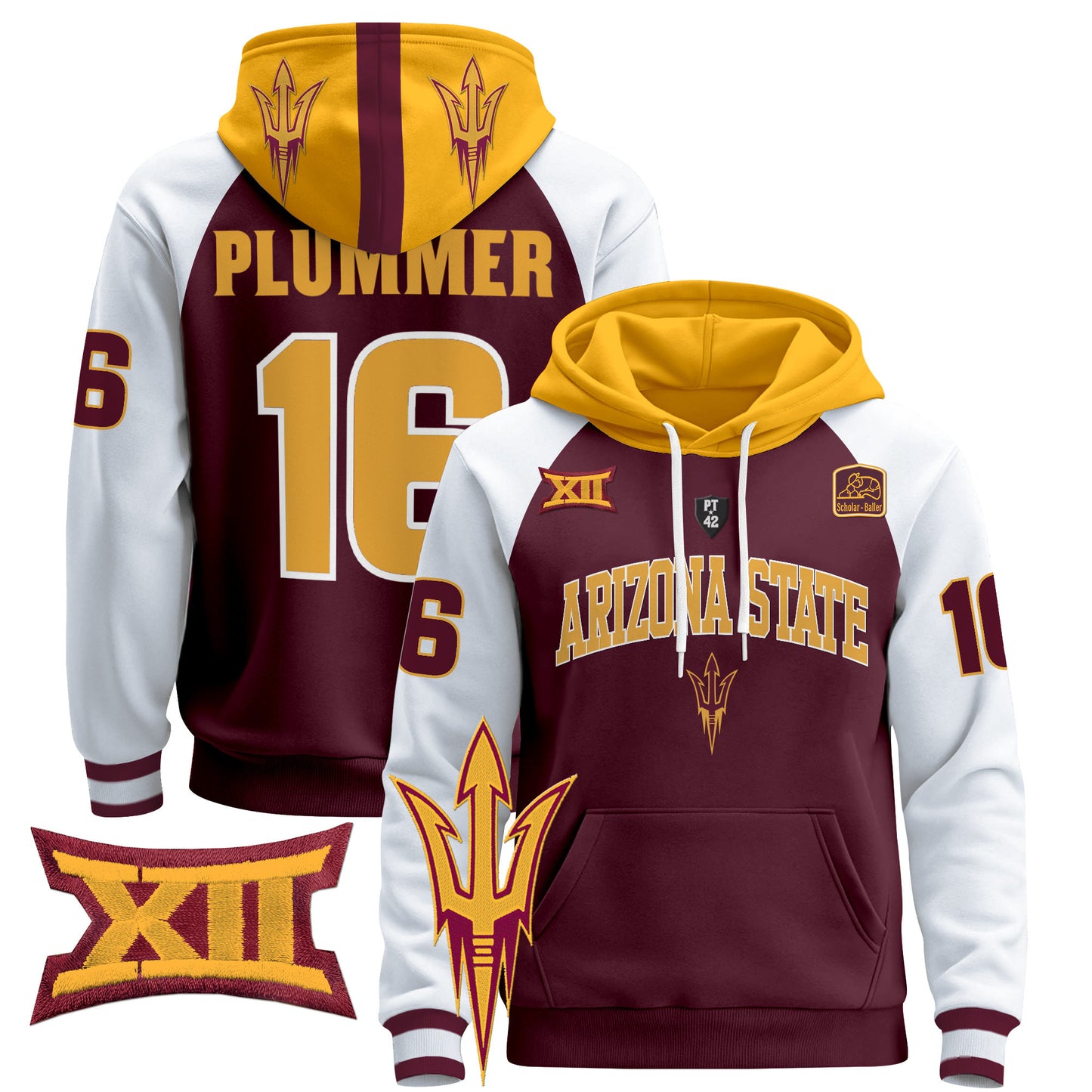 Arizona State Sun Devils 2024 Pullover Hoodie V2 - All Stitched