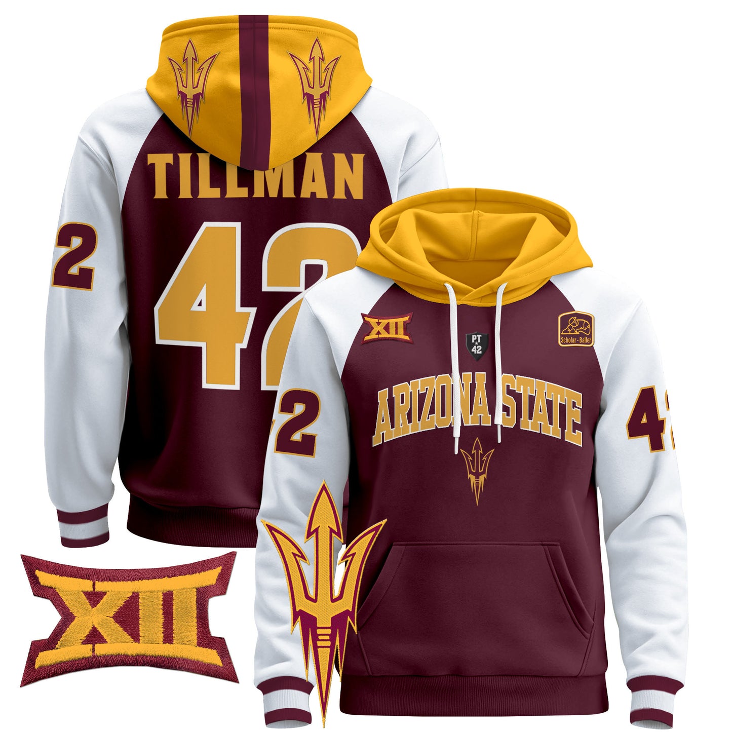 Arizona State Sun Devils 2024 Pullover Hoodie V2 - All Stitched