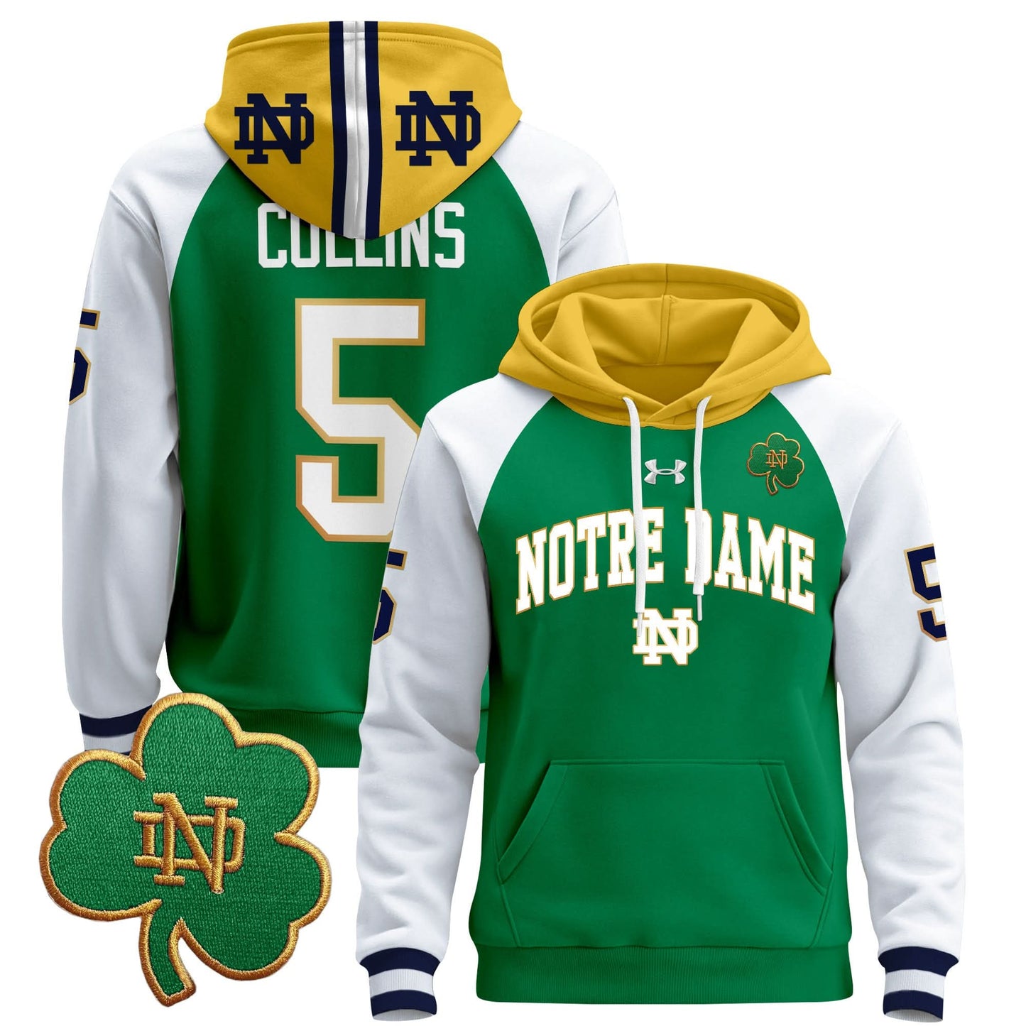 Notre Dame Fighting Irish 2024 Pullover Hoodie V2 - All Stitched