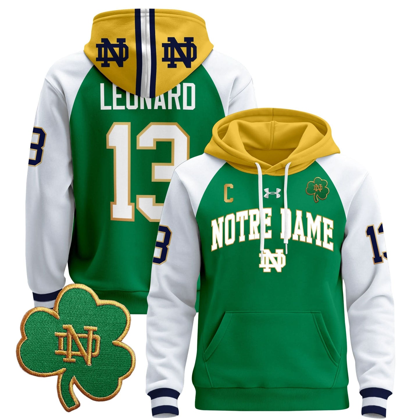 Notre Dame Fighting Irish 2024 Pullover Hoodie V2 - All Stitched