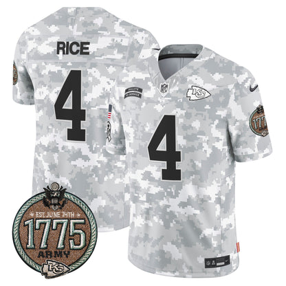 Chiefs 2024 Salute to Service Establishment Year Patch Vapor Limited Jersey - All Stitched