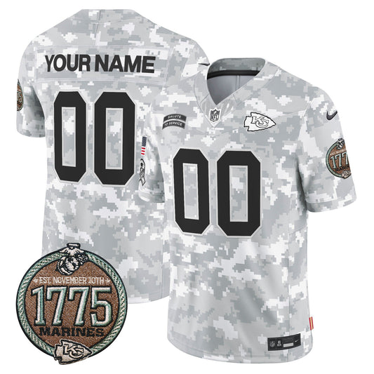 Chiefs 2024 Salute to Service Establishment Year Patch Vapor Limited Custom Jersey - All Stitched