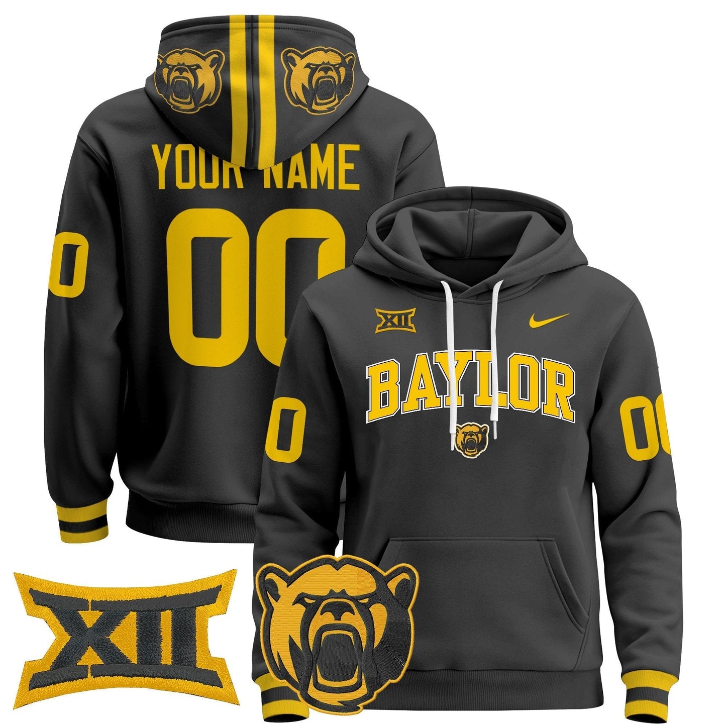 Baylor Bears 2024 Custom Pullover Hoodie V2