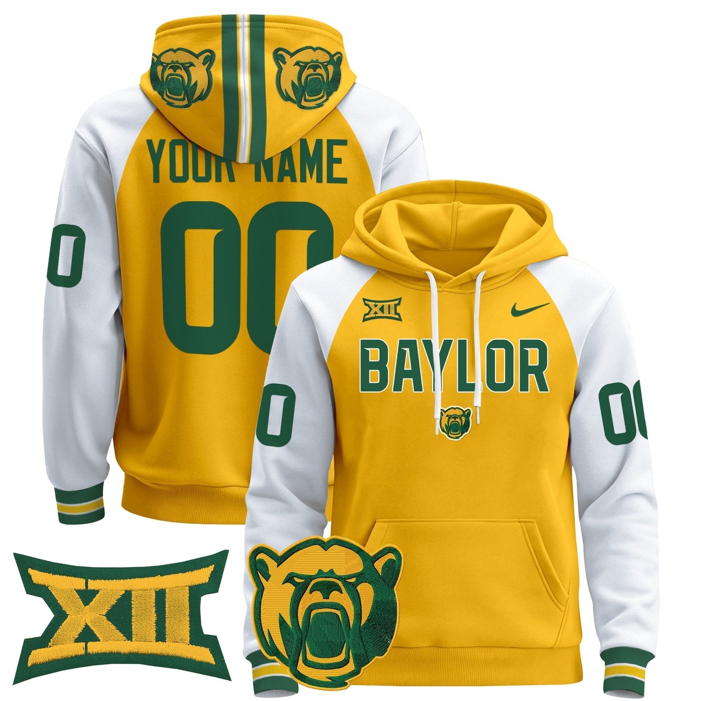 Baylor Bears 2024 Custom Pullover Hoodie V3
