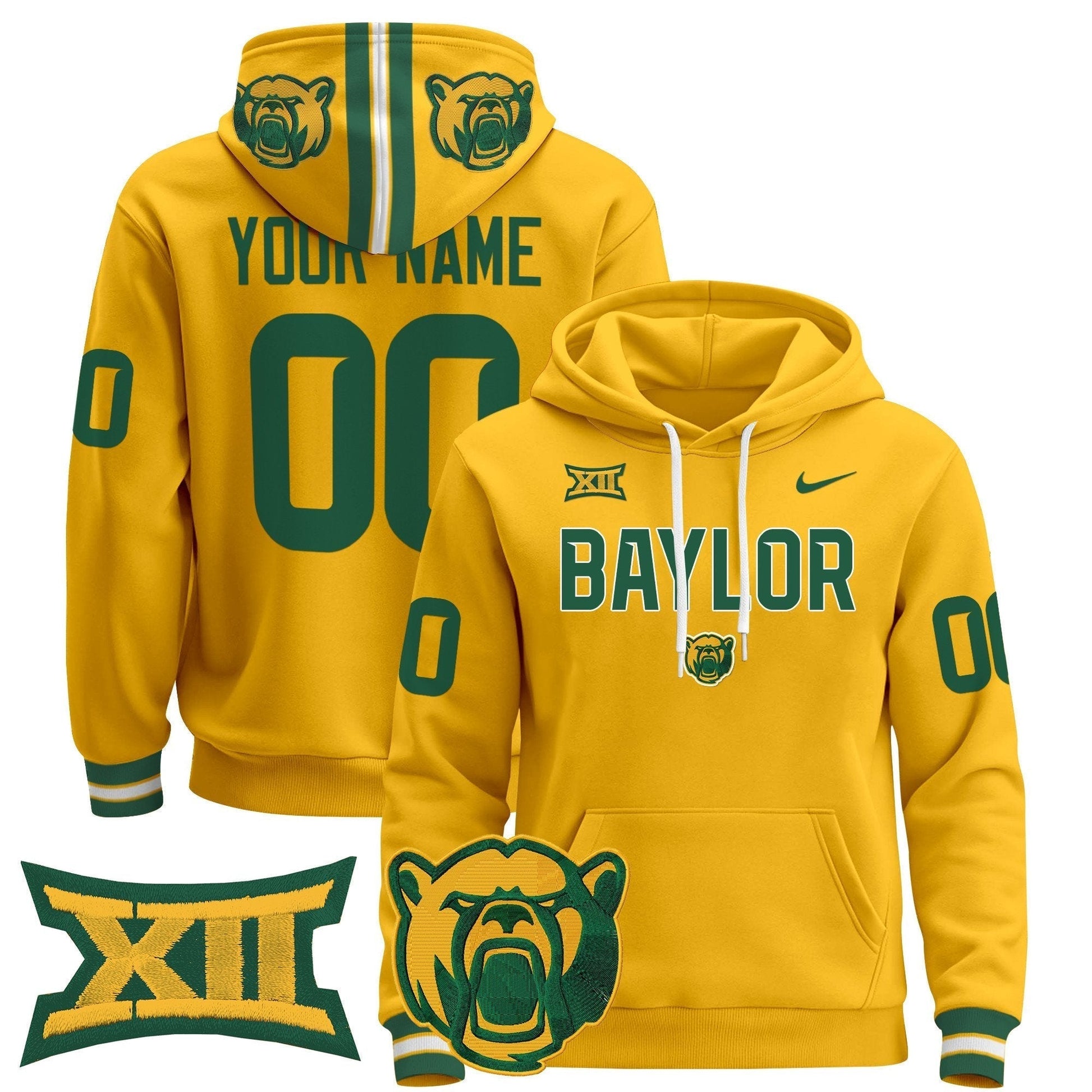 Baylor Bears 2024 Custom Pullover Hoodie V3