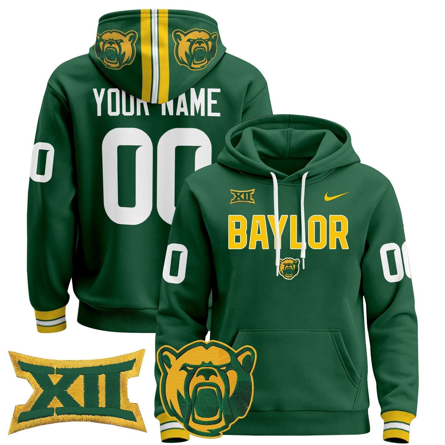 Baylor Bears 2024 Custom Pullover Hoodie V3