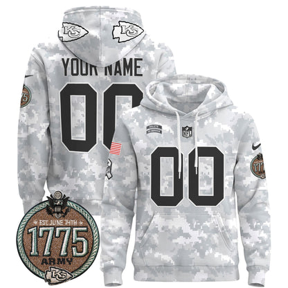 Chiefs 2024 Salute to Service Establishment Year Patch Custom Pullover Hoodie