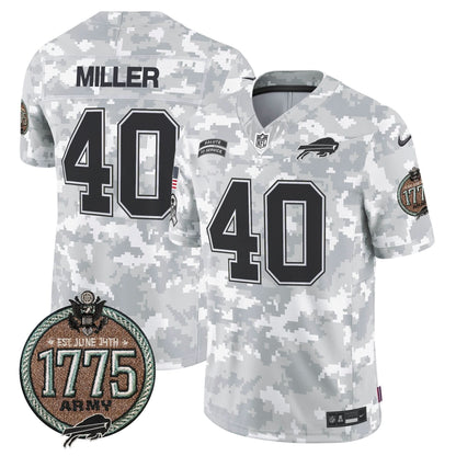 Bills 2024 Salute to Service Establishment Year Patch Vapor Limited Jersey - All Stitched