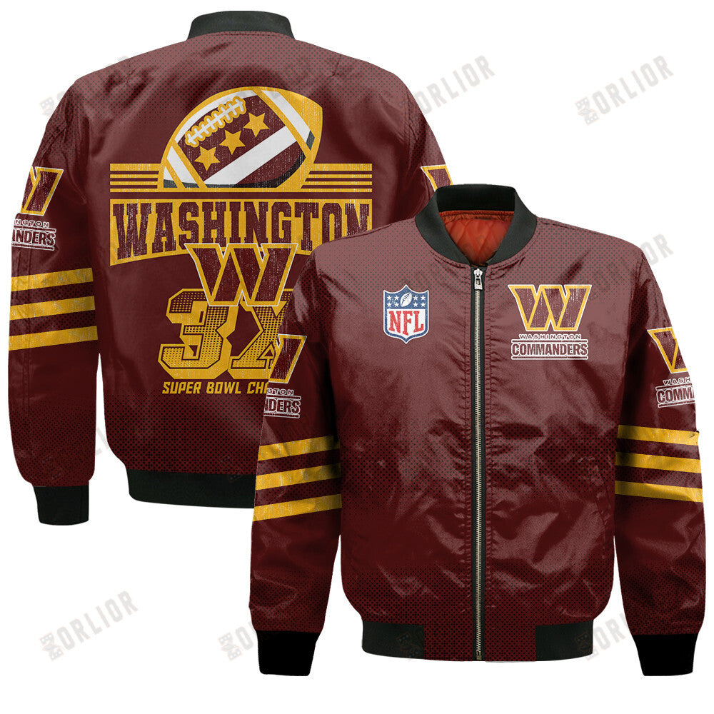 Washington Commanders Football Team Proud Of Every Championship Win Bomber Jacket