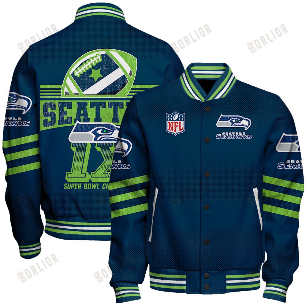 Seattle Seahawks Football Team Proud Of Every Championship Win Unisex Varsity Jacket
