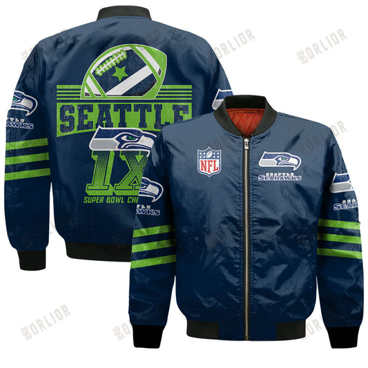 Seattle Seahawks Football Team Proud Of Every Championship Win Bomber Jacket