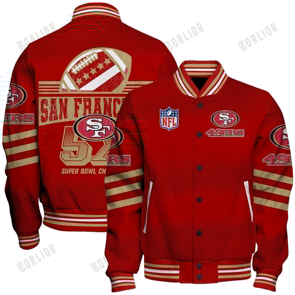 San Francisco 49ers Football Team Proud Of Every Championship Win Unisex Varsity Jacket