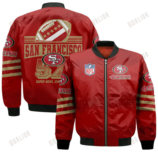 San Francisco 49ers Football Team Proud Of Every Championship Win Bomber Jacket