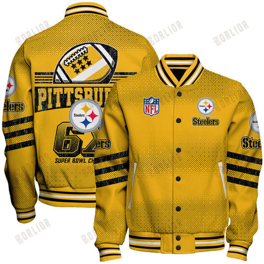 Pittsburgh Steelers Football Team Proud Of Every Championship Win Unisex Varsity Jacket