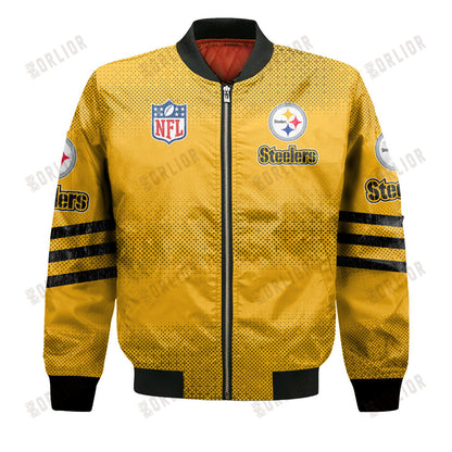 Pittsburgh Steelers Football Team Proud Of Every Championship Win Bomber Jacket