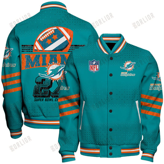 Miami Dolphins Football Team Proud Of Every Championship Win Unisex Varsity Jacket