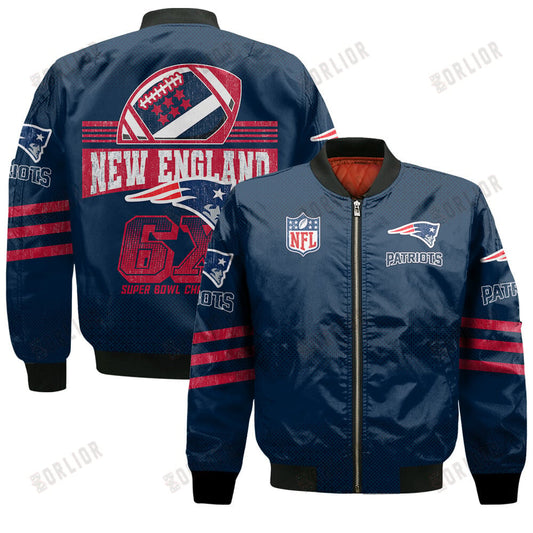 New England Patriots Football Team Proud Of Every Championship Win Bomber Jacket