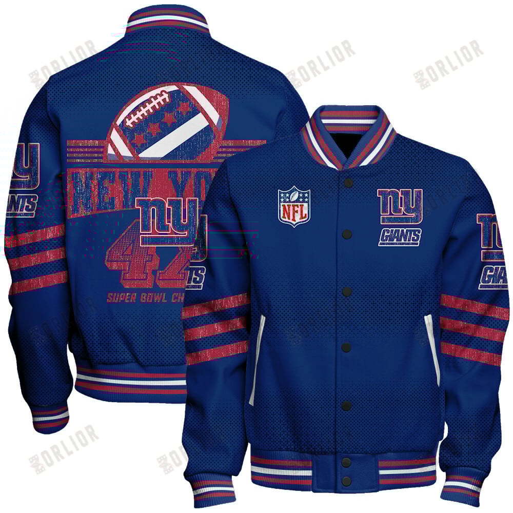 New York Giants Football Team Proud Of Every Championship Win Unisex Varsity Jacket