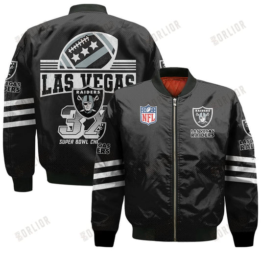 Las Vegas Raiders Football Team Proud Of Every Championship Win Bomber Jacket