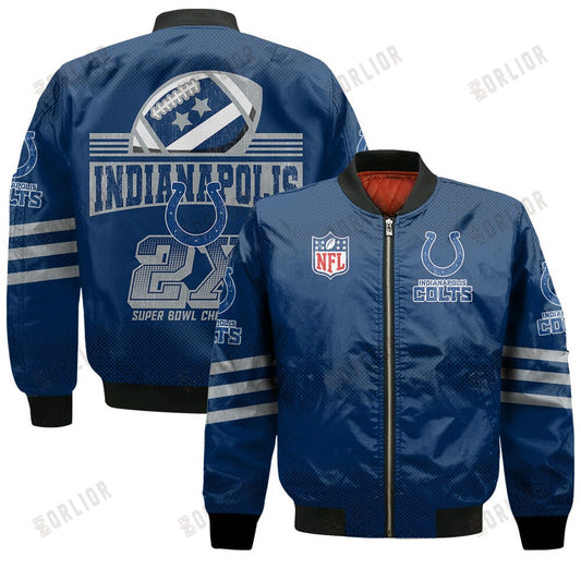 Indianapolis Colts Football Team Proud Of Every Championship Win Bomber Jacket