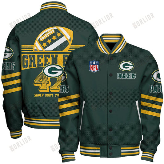 Green Bay Packers Football Team Proud Of Every Championship Win Unisex Varsity Jacket