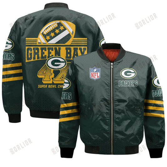 Green Bay Packers Football Team Proud Of Every Championship Win Bomber Jacket