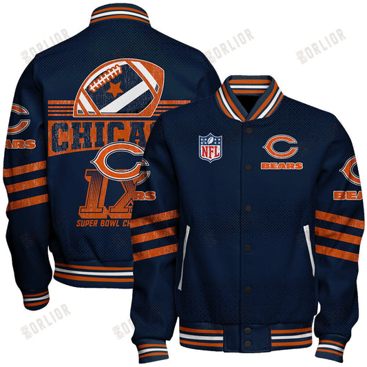 Chicago Bears Football Team Proud Of Every Championship Win Unisex Varsity Jacket