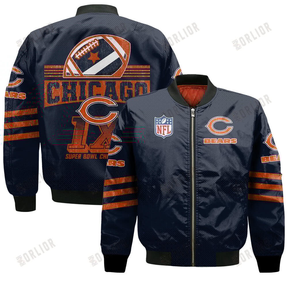 Chicago Bears Football Team Proud Of Every Championship Win Bomber Jacket