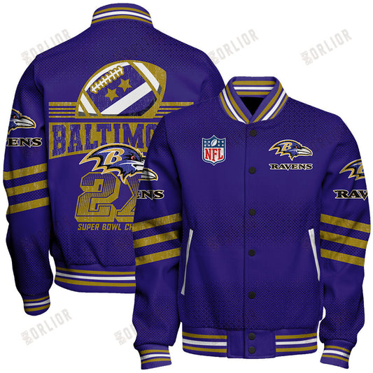 Baltimore Ravens Football Team Proud Of Every Championship Win Unisex Varsity Jacket