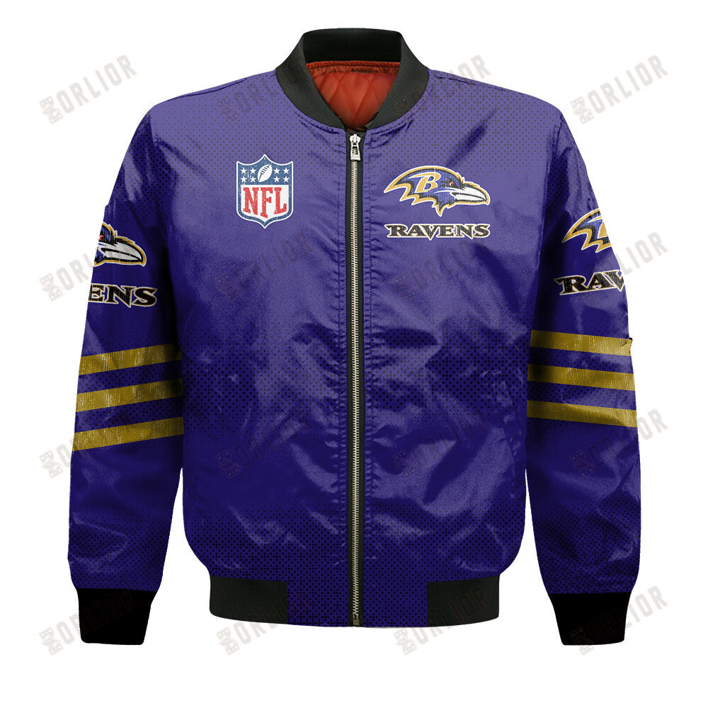 Baltimore Ravens Football Team Proud Of Every Championship Win Bomber Jacket
